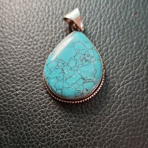 Turquoise Color Teardrop Pendant